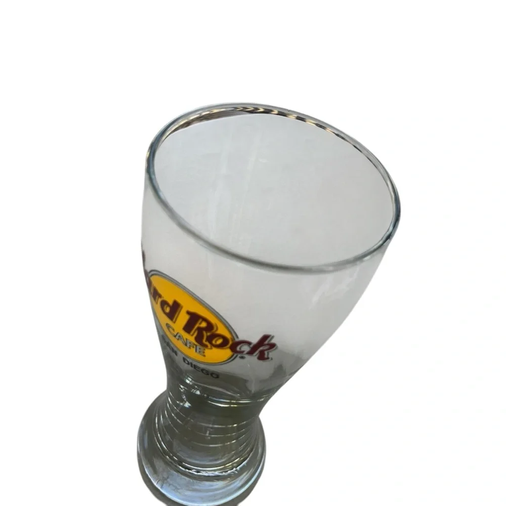 Hard Rock Cafe San Diego Tall Pilsner Beer Glass, 20‎ oz., 8.5 in., Tall Vintage